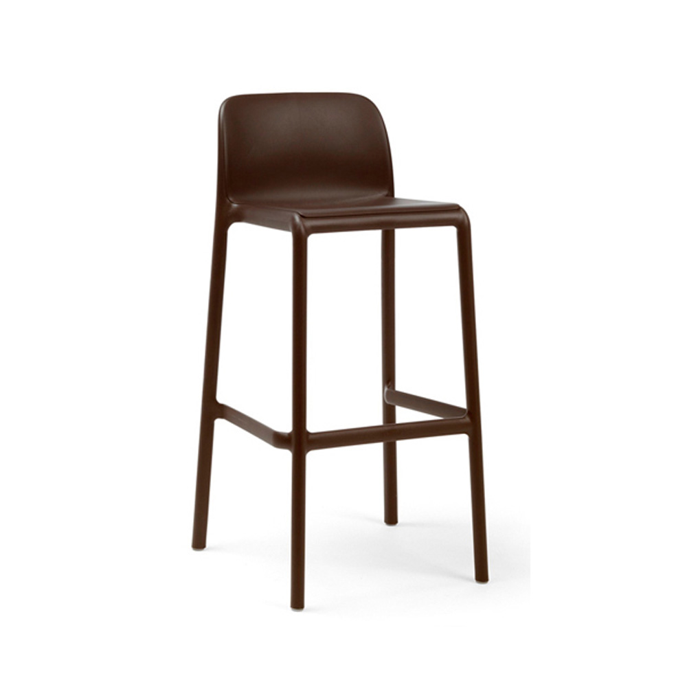 Nardi_Faro_Caffe_ruskea_korkea_baarituoli_terassituoli_ulkotuoli_muovituoli_01 - Edella Nardi Faro korkea terassibaarituoli