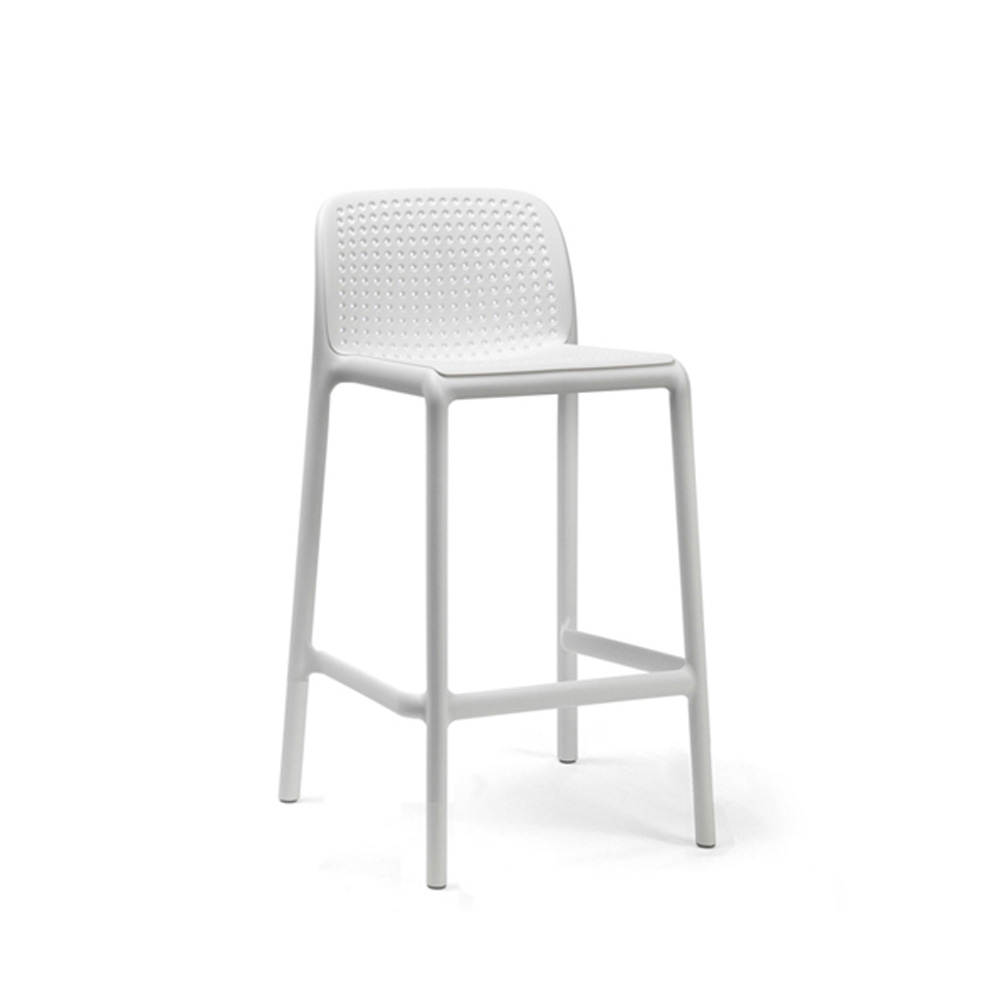 Nardi_Lido_Mini_Bianco_valkoinen_matala_baarituoli_terassituoli_ulkotuoli_muovituoli_01 - Edella Nardi Lido Mini matala terassibaarituoli