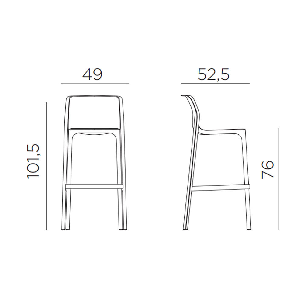 Nardi_Net_Stool_baarituoli_terassituoli_ulkotuoli_muovituoli_03 - Edella Nardi Net Stool korkea terassibaarituoli