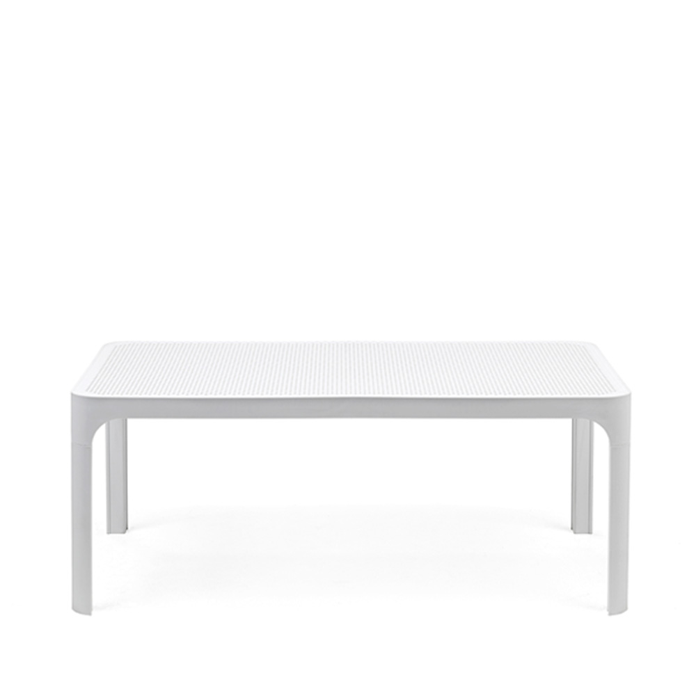 Nardi_Net_Table_100_Bianco_valkoinen_ulkopöytä_sohvapöytä_terassipöytä_muovipöytä_01 - Edella Nardi Net Table 100 terassisohvapöytä