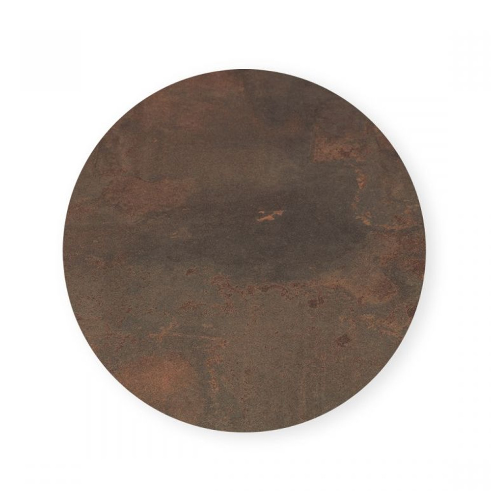 Nardi_Piani_laminato_Ø70_Corten_ruoste_umpilaminaattikansi_ravintolapöydänkansi_terassipöydänkansi_ulkopöydänkansi_01 - Edella Nardi Piani laminato Ø70 pyöreä umpilaminaatti pöydänkansi