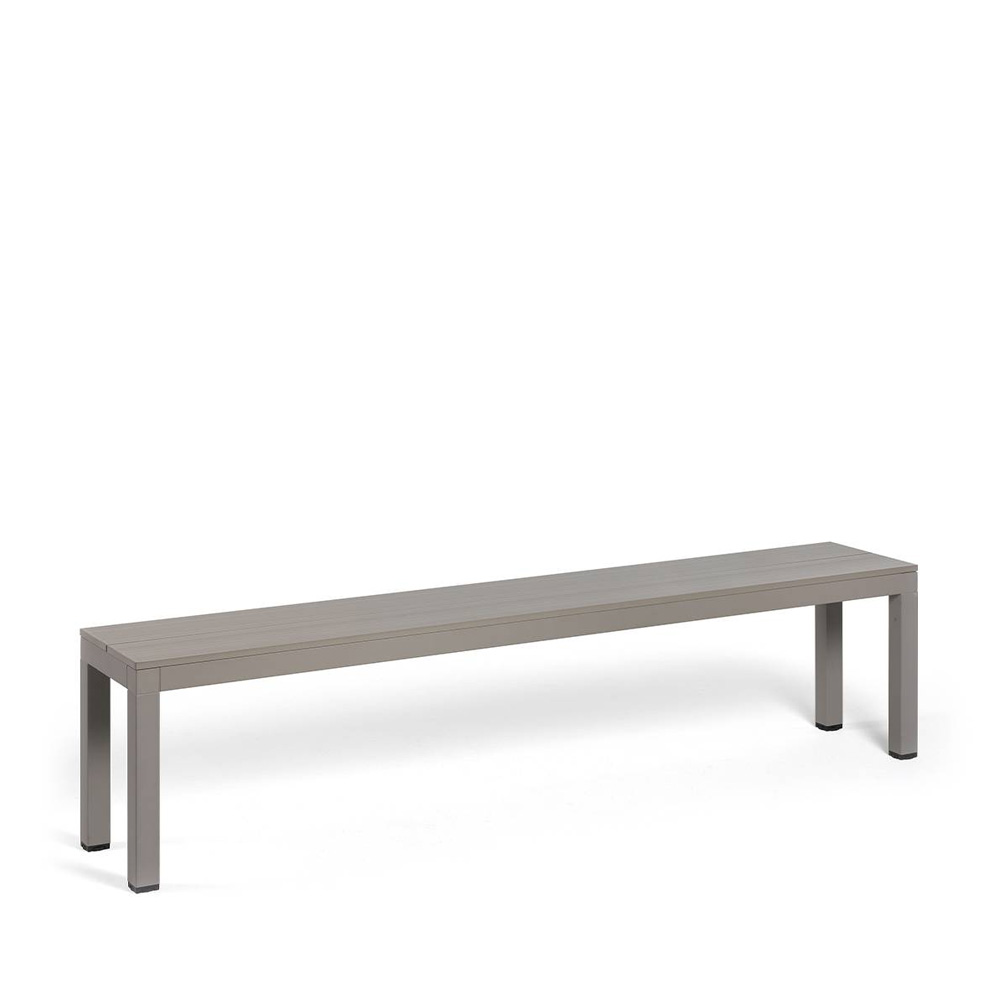 Nardi_Rio_Bench_Alu_Tortora_ruskeanharmaa_ruokapöydän_penkki_ulkopenkki_puutarhapenkki_terassipenkki_02 - Edella Nardi Rio Bench Alu terassipenkki