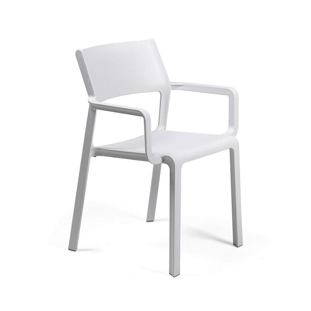Nardi_Trill_Armchair_Bianco_valkoinen_käsinojallinen_terassituoli_ulkotuoli_muovituoli_ravintolatuoli_pinottava_01 - Edella Nardi Trill Armchair terassituoli