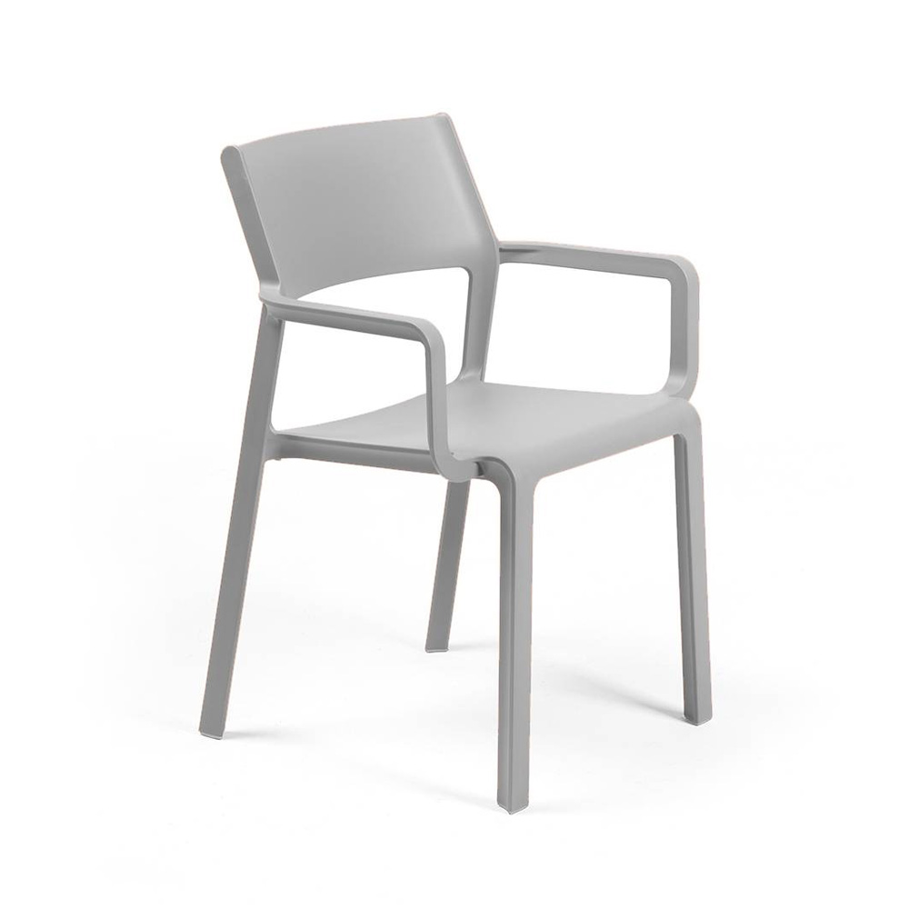 Nardi_Trill_Armchair_Grigio_vaaleanharmaa_käsinojallinen_terassituoli_ulkotuoli_muovituoli_ravintolatuoli_pinottava_01 - Edella Nardi Trill Armchair terassituoli