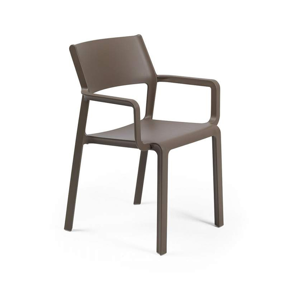 Nardi_Trill_Armchair_Tabacco_ruskea_käsinojallinen_terassituoli_ulkotuoli_muovituoli_ravintolatuoli_pinottava_01 - Edella Nardi Trill Armchair terassituoli
