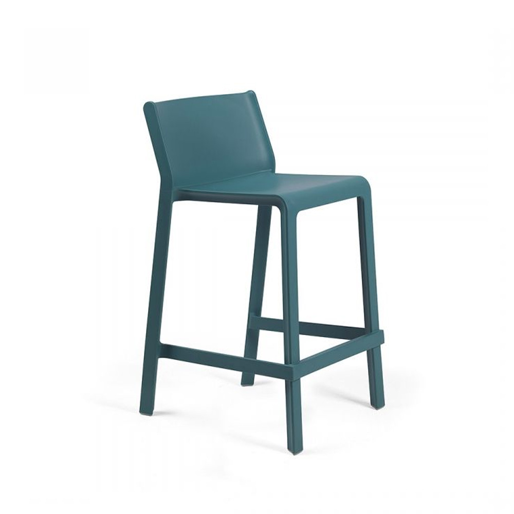 Nardi_Trill_Stool_Mini_Ottanio_sininen_baarituoli_terassituoli_ulkotuoli_muovituoli_ravintolatuoli_pinottava_01 - Edella Nardi Trill Stool Mini matala terassibaarituoli