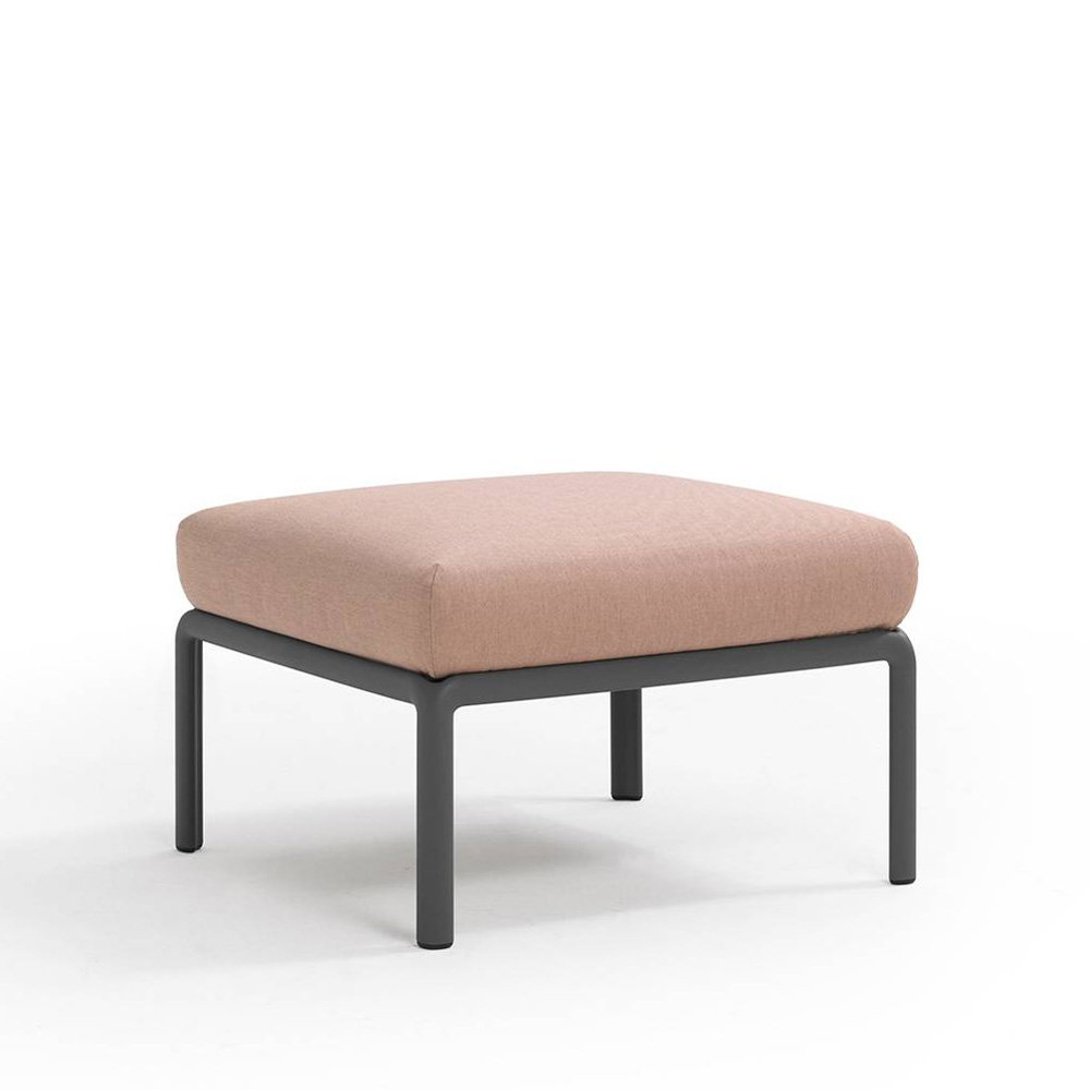 Nardi_Komodo_Pouf_Antracite_Rosa_Quarzo_moduulisohva_palasohva_keskipala_rahi_ulkotiloihin_terassille_01 - Edella Nardi Komodo Pouf sohvamoduuli / rahi