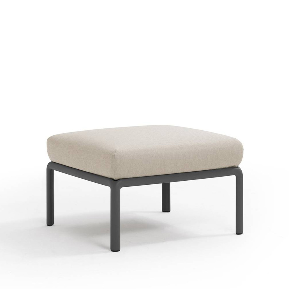Nardi_Komodo_Pouf_Antracite_Tech_Panama_moduulisohva_palasohva_keskipala_rahi_ulkotiloihin_terassille_01 - Edella Nardi Komodo Pouf sohvamoduuli / rahi