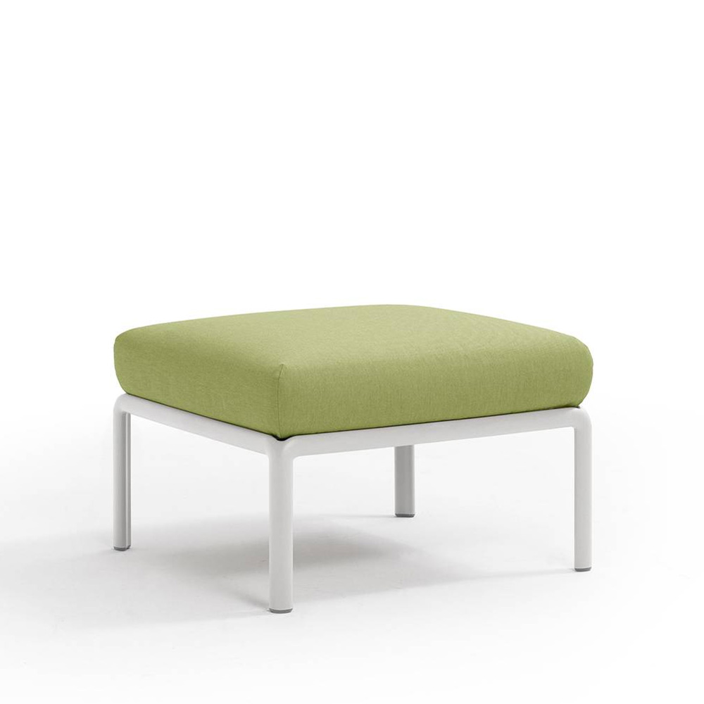 Nardi_Komodo_Pouf_Bianco_Avocado_Sunbrella_moduulisohva_palasohva_keskipala_rahi_ulkotiloihin_terassille_01 - Edella Nardi Komodo Pouf sohvamoduuli / rahi