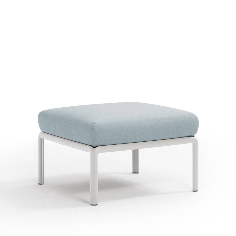 Nardi_Komodo_Pouf_Bianco_Ghiaccio_Sunbrella_moduulisohva_palasohva_keskipala_rahi_ulkotiloihin_terassille_01 - Edella Nardi Komodo Pouf sohvamoduuli / rahi