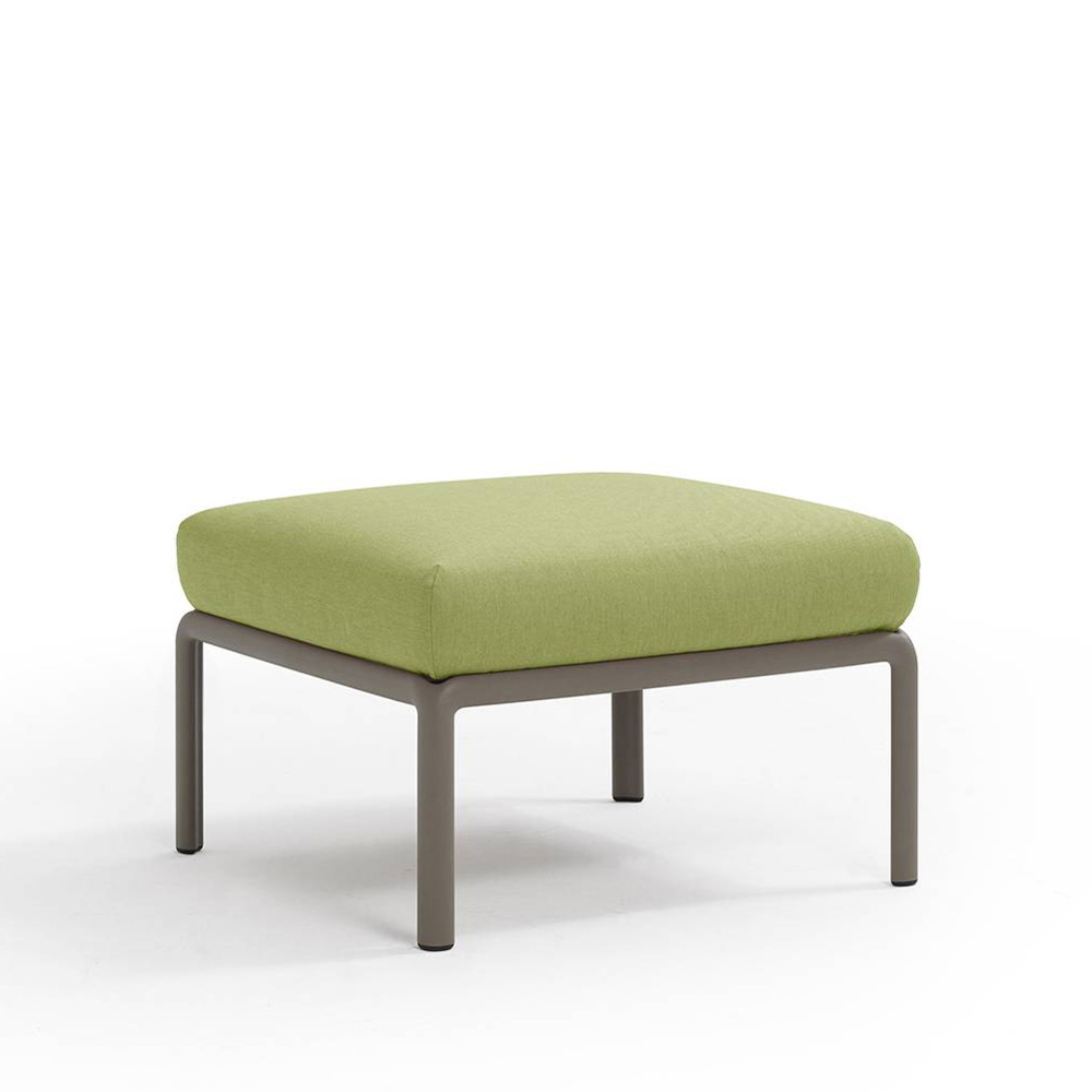 Nardi_Komodo_Pouf_Tortora_Avocado_Sunbrella_moduulisohva_palasohva_keskipala_rahi_ulkotiloihin_terassille_01 - Edella Nardi Komodo Pouf sohvamoduuli / rahi