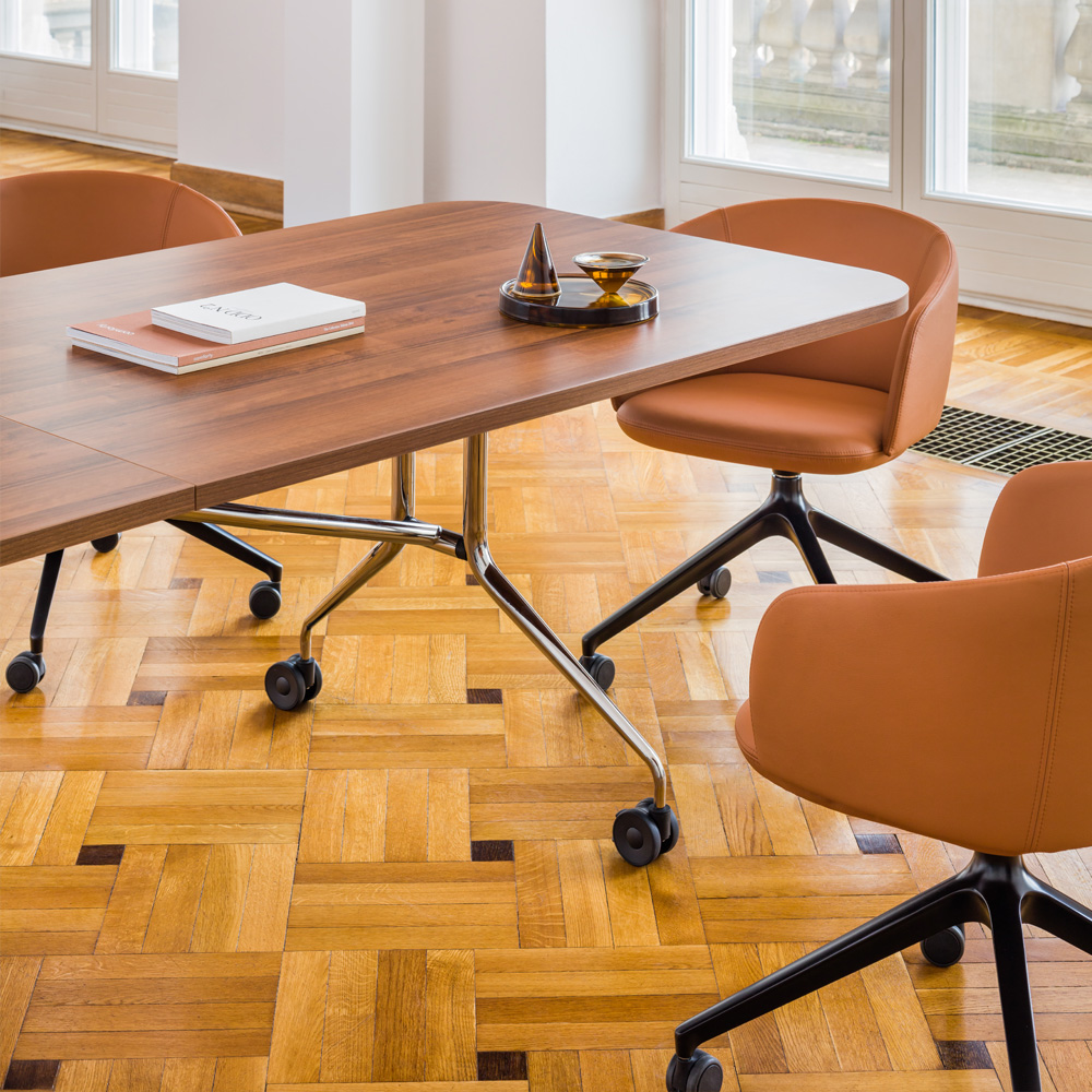 MDD_Grace_Chair_ristikkojalka_pyörät_pyörivä_neuvottelutuoli_11 - Edella MDD Grace Chair tuoli ristikkojalka pyörillä