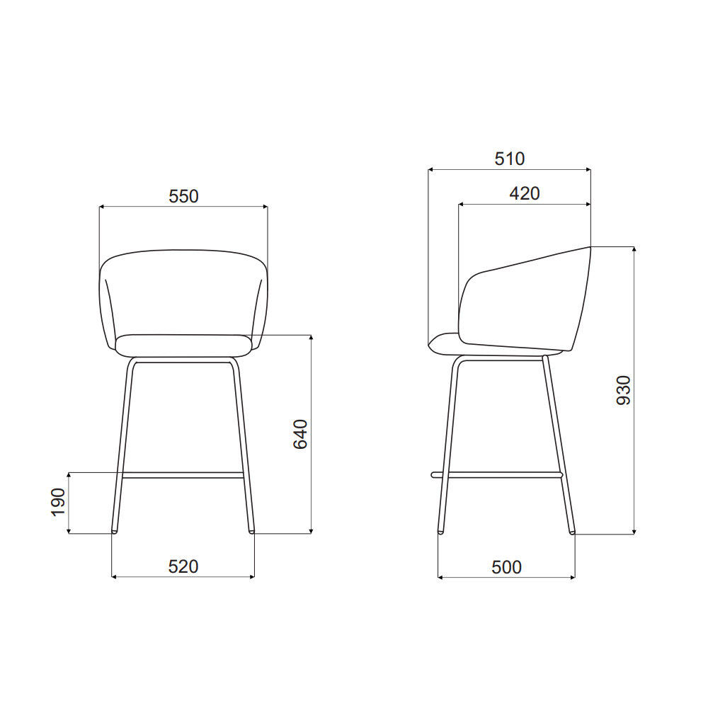 MDD_Grace_High_Bar_Stool_verhoiltu_matala_tuoli_baarituoli_ravintolatuoli_26 - Edella MDD Grace High Stool matala baarituoli