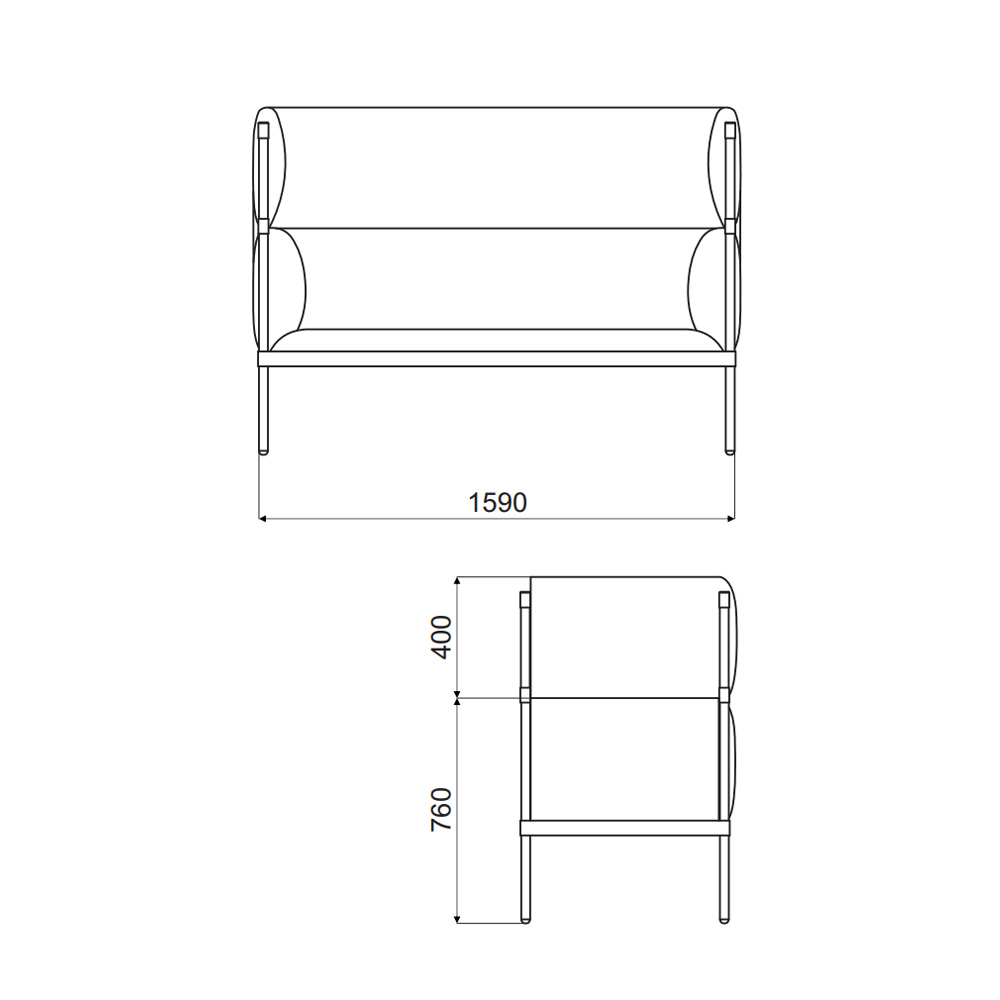MDD_Stilt_Sofa_High_Backed_korkeaselkänojainen_2-istuttava_kahden_istuttava_sohva_09 - Edella MDD Stilt Sofa High Backed 2-istuttava sohva
