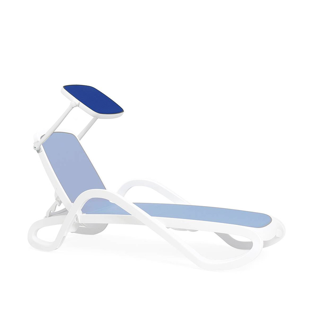 Nardi_Parasole_Alfa_e_Omega_Bianco-Blu_aurinkosuoja_aurinkotuoliin_lepotuoliin_01 - Edella Nardi Parasole Alfa e Omega aurinkovarjo