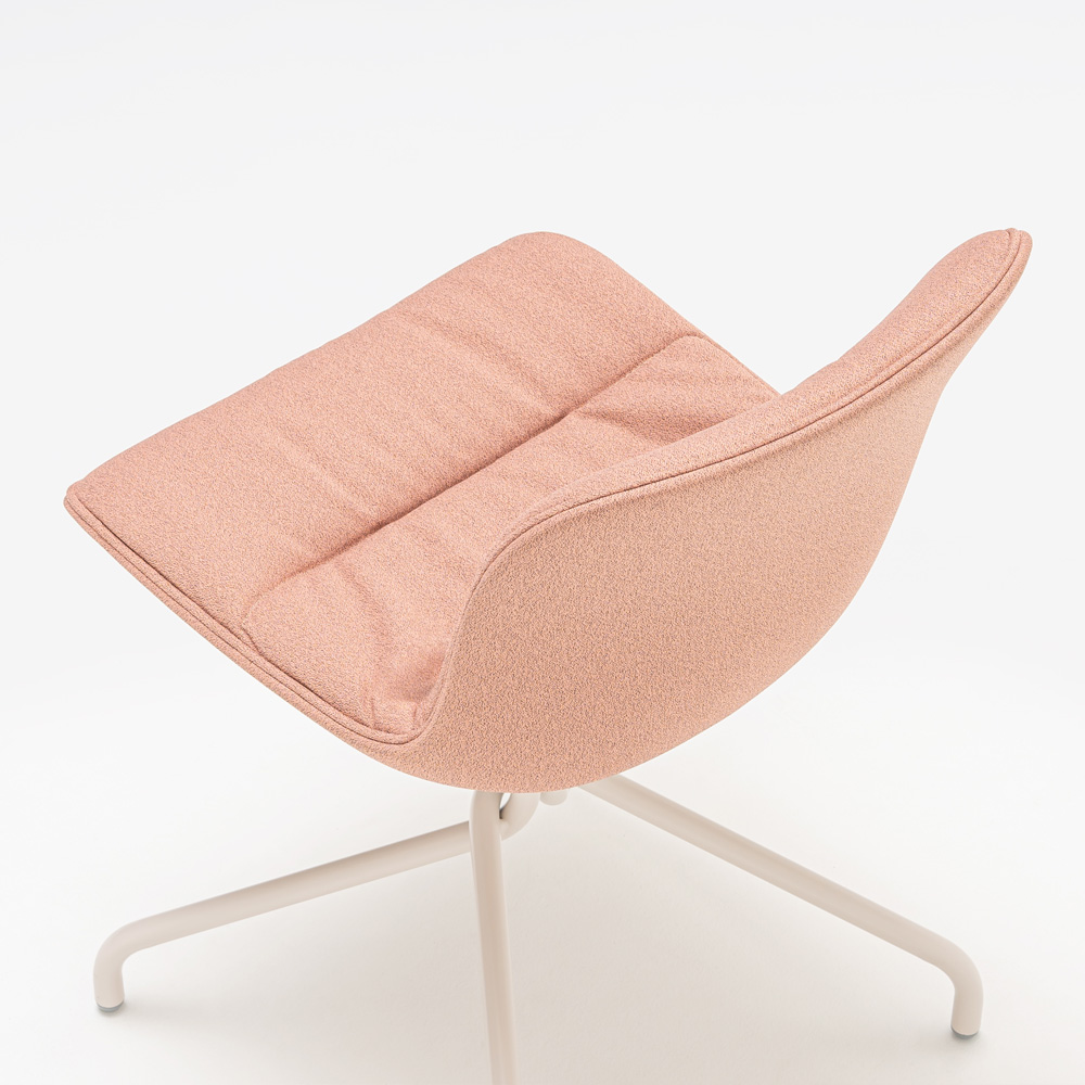 MDD_Baltic2_Soft_Duo_Chair_ravintolatuoli_asiakastuoli_pyörivä_ristikko_06 - Edella MDD Baltic 2 Soft Duo chair tuoli ristikkojalalla