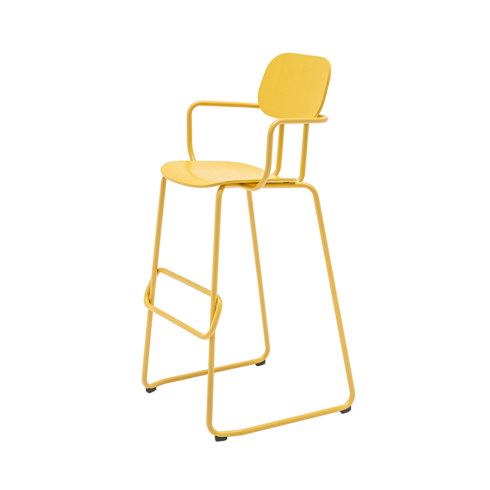 MDD New School High Stool baarituoli käsinojallinen