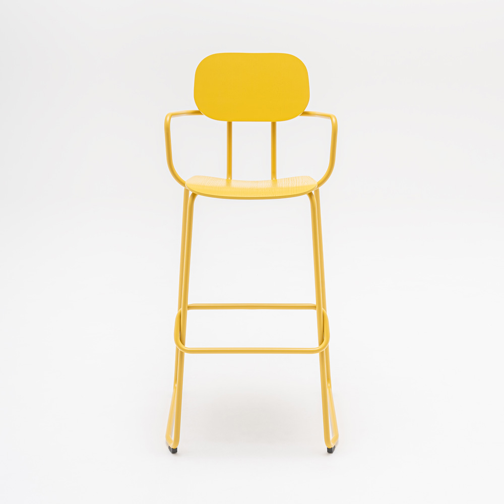 MDD New School High Stool baarituoli käsinojallinen