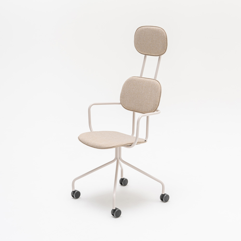 MDD New School Chair niskatuellinen verhoiltu tuoli ristikkojalka pyörillä