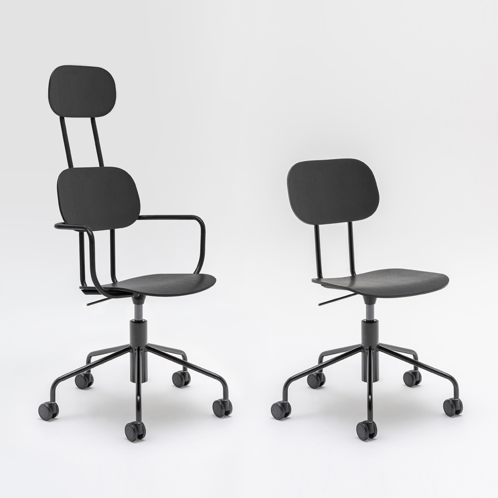 MDD New School Chair niskatuellinen tuoli ristikkojalka pyörillä
