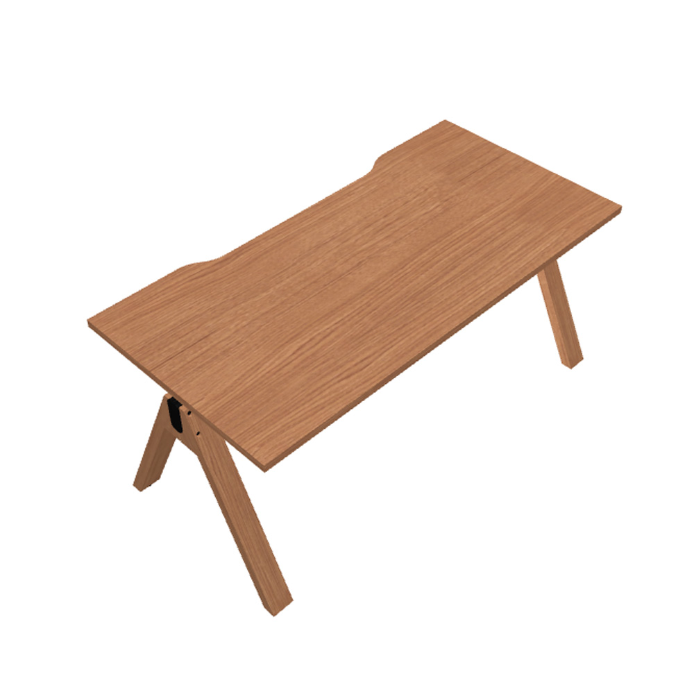 MDD_Viga_työpöytä_toimistopöytä_puukannella_pukkijaloilla_08 - Edella MDD Viga Desk työpöytä / neuvottelupöytä