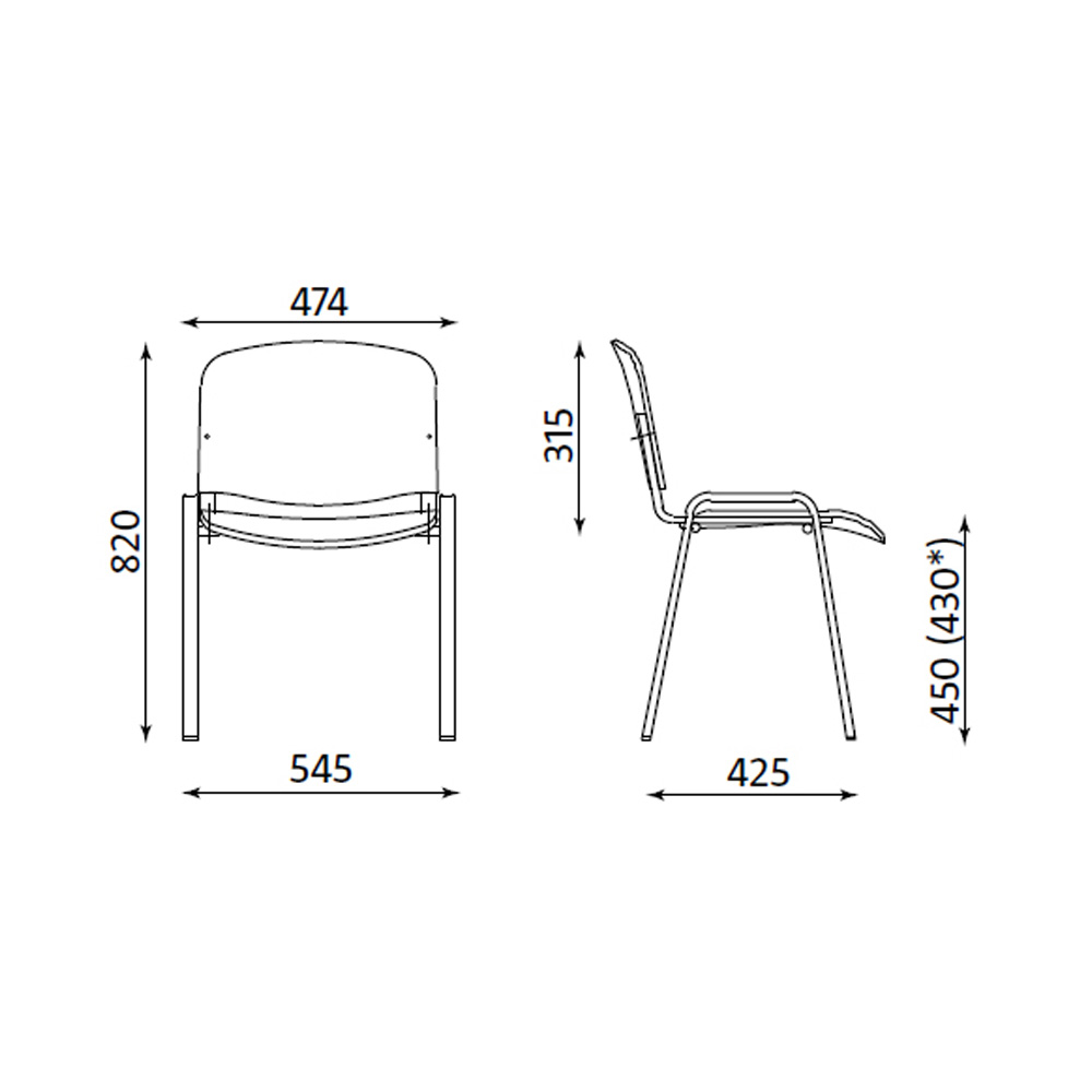 Q-Furnisher Milos laminaatti tuoli