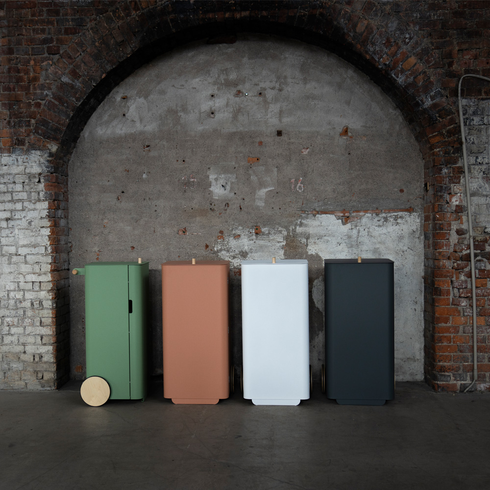 Mizetto_Arkityp_200L_Antracit_kierrätysastia_roska-astia_roskakori_pyörillä_09 - Edella Mizetto Arkityp kierrätysastia