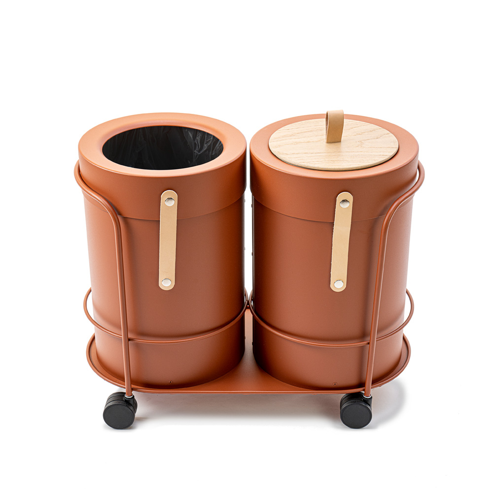 Mizetto_Bin_There_S+S_Terracotta_kierrätysastia_roska-astia_roskakori_vaunu_03 - Edella Mizetto Bin There S Bin Trolley kierrätysvaunu