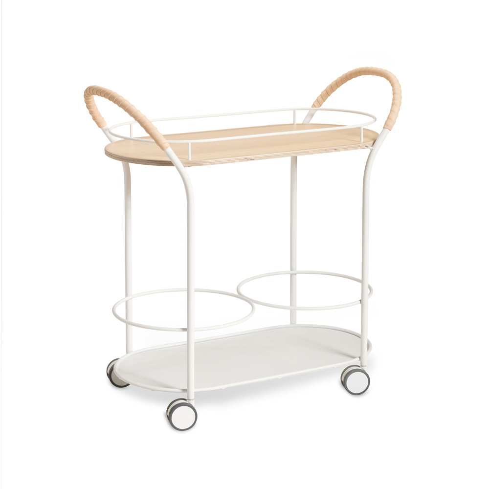 Mizetto_Bistro_Tea_Trolley_Signal_White_kierrätysastia_roska-astia_tarjoiluvaunu_02 - Edella Mizetto Bistro Trolley kierrätys/tarjoiluvaunu