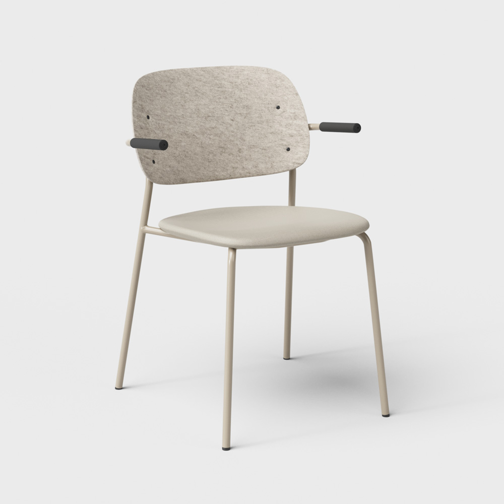 De Vorm Hale PET Felt Stack Chair Armrests istuinverhoiltu tuoli