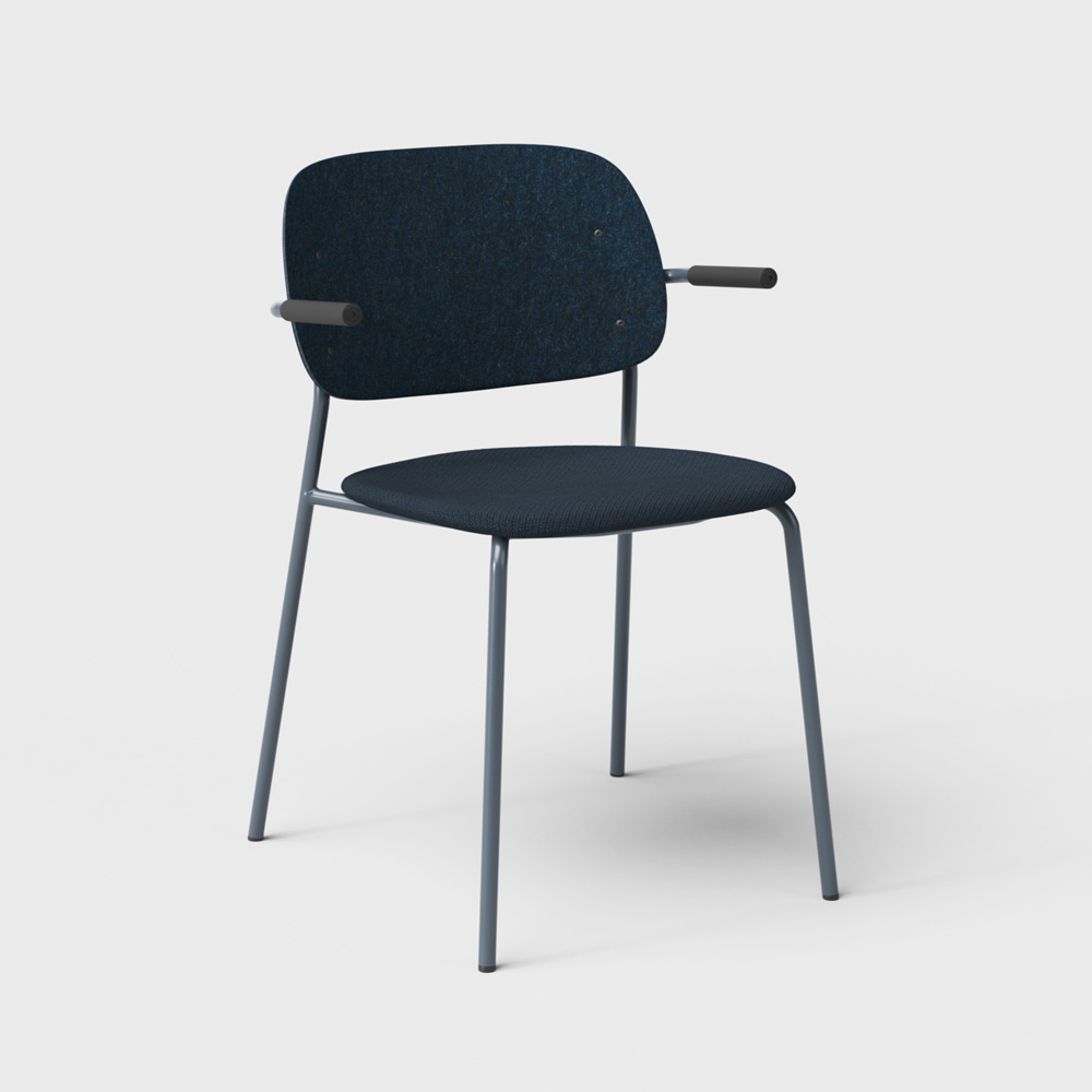 DeVorm_Hale_Chair_Armrests_Upholstery_Marine_verhoiltu_ravintolatuoli_01 - Edella De Vorm Hale PET Felt Stack Chair Armrests istuinverhoiltu tuoli