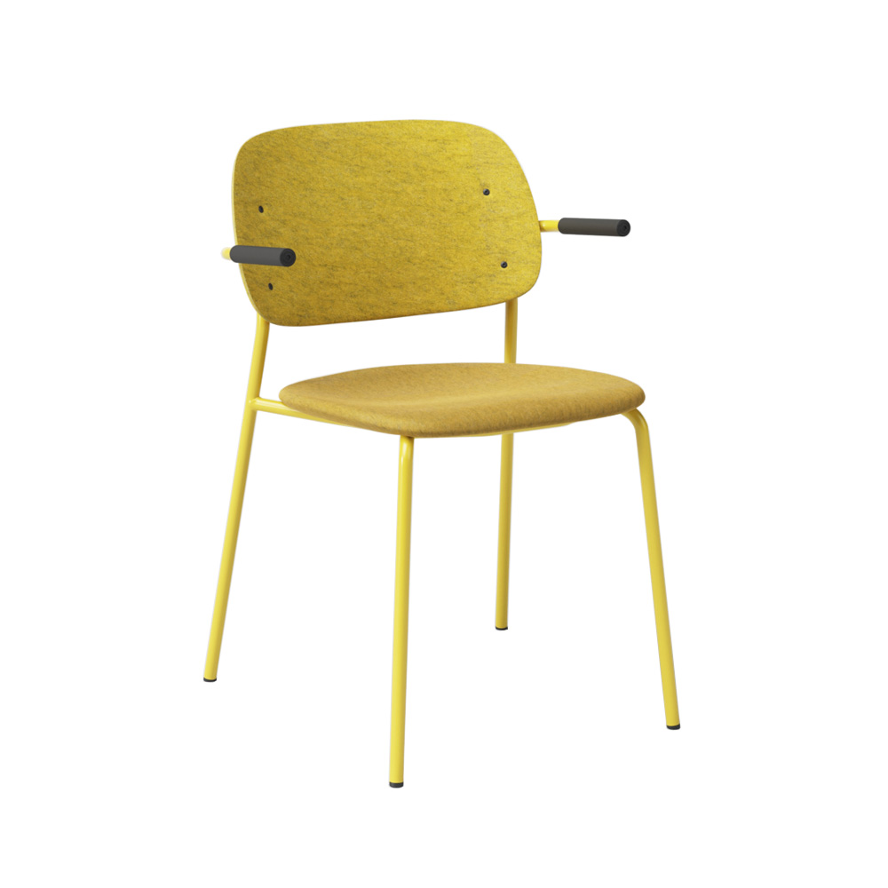 De Vorm Hale PET Felt Stack Chair Armrests istuinverhoiltu tuoli