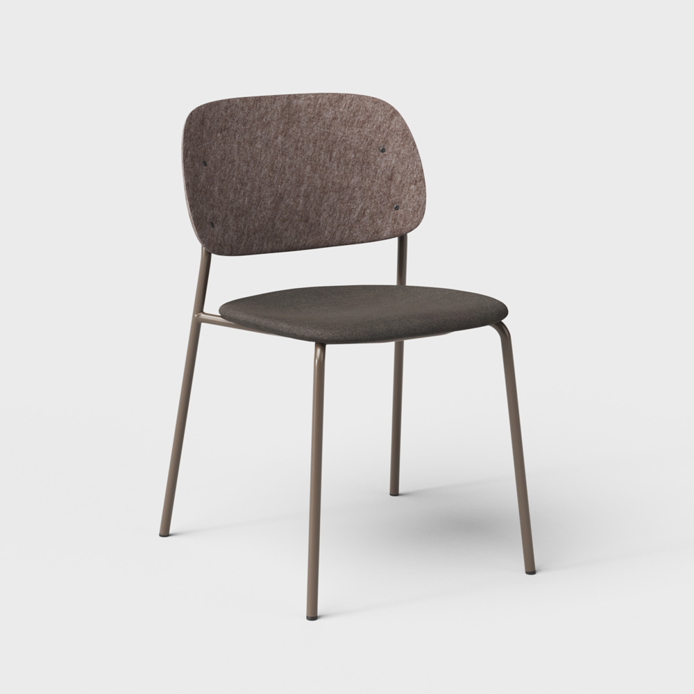 De Vorm Hale PET Felt Stack Chair istuinverhoiltu tuoli