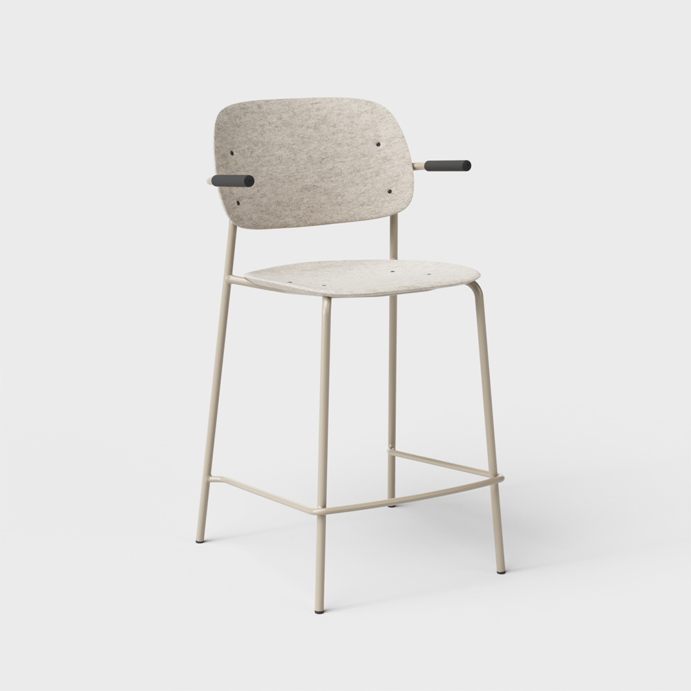 De Vorm Hale PET Felt Counter Stool Armrests matala baarituoli