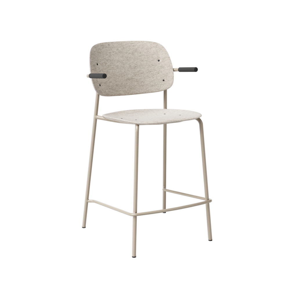 De Vorm Hale PET Felt Counter Stool Armrests matala baarituoli