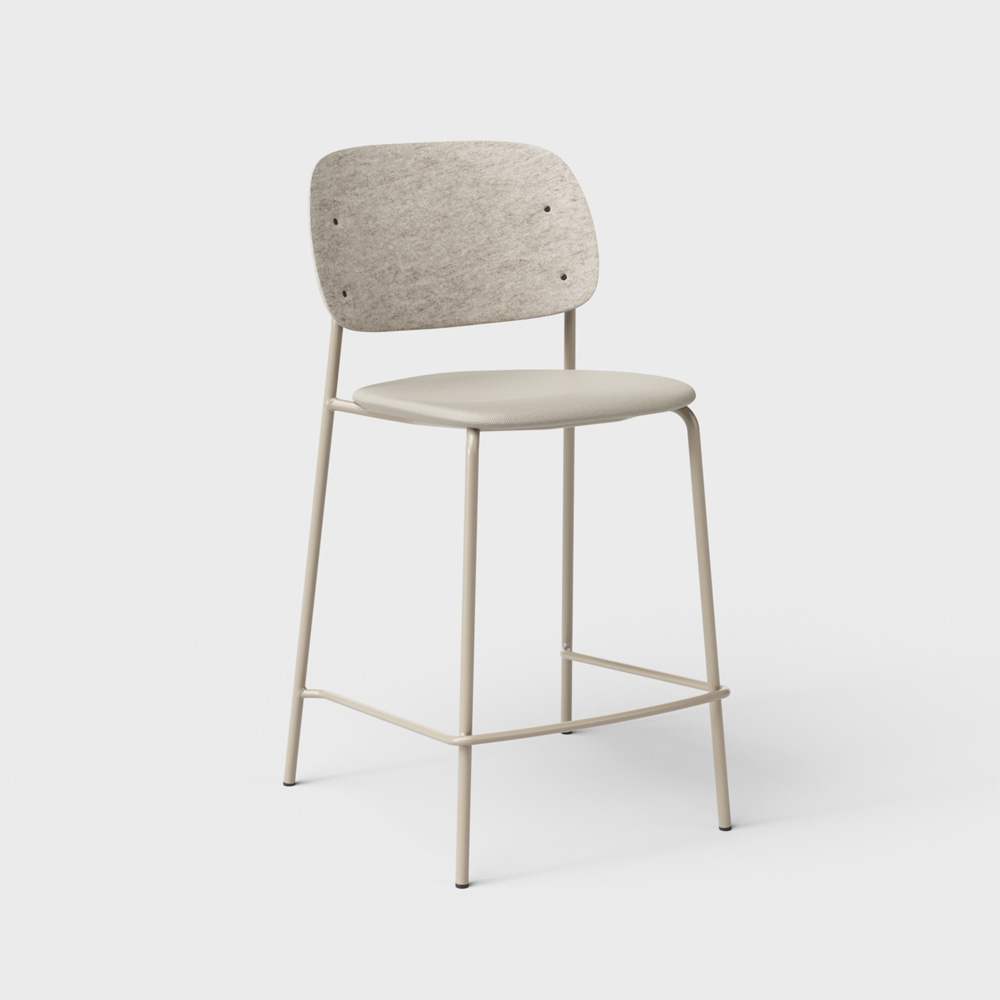 De Vorm Hale PET Felt Counter Stool istuinverhoiltu matala baarituoli
