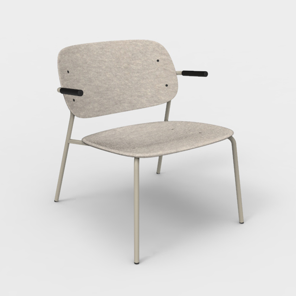 De Vorm Hale PET Felt Lounge Chair Armrests nojatuoli