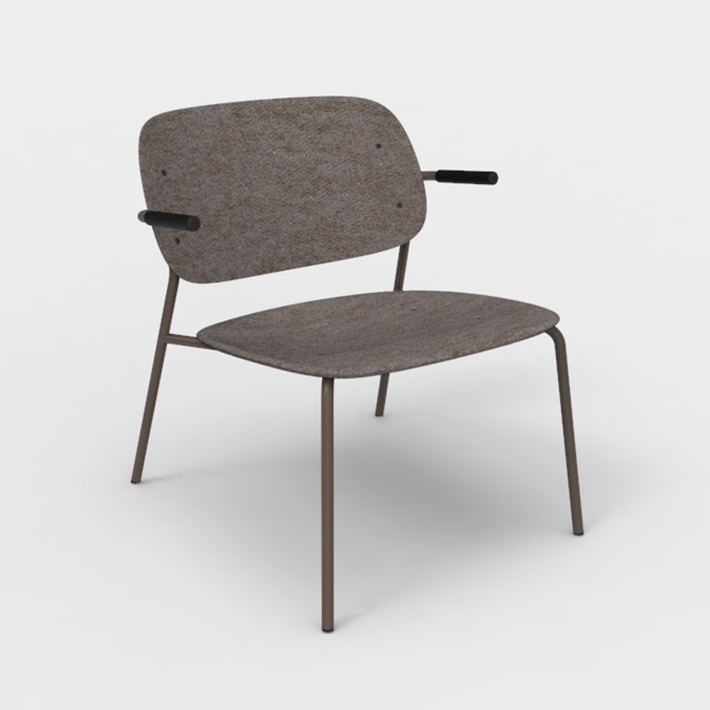 DeVorm_Hale_PET_Felt_Lounge_Chair_Armrests_Brown_nojatuoli_01 - Edella De Vorm Hale PET Felt Lounge Chair Armrests nojatuoli