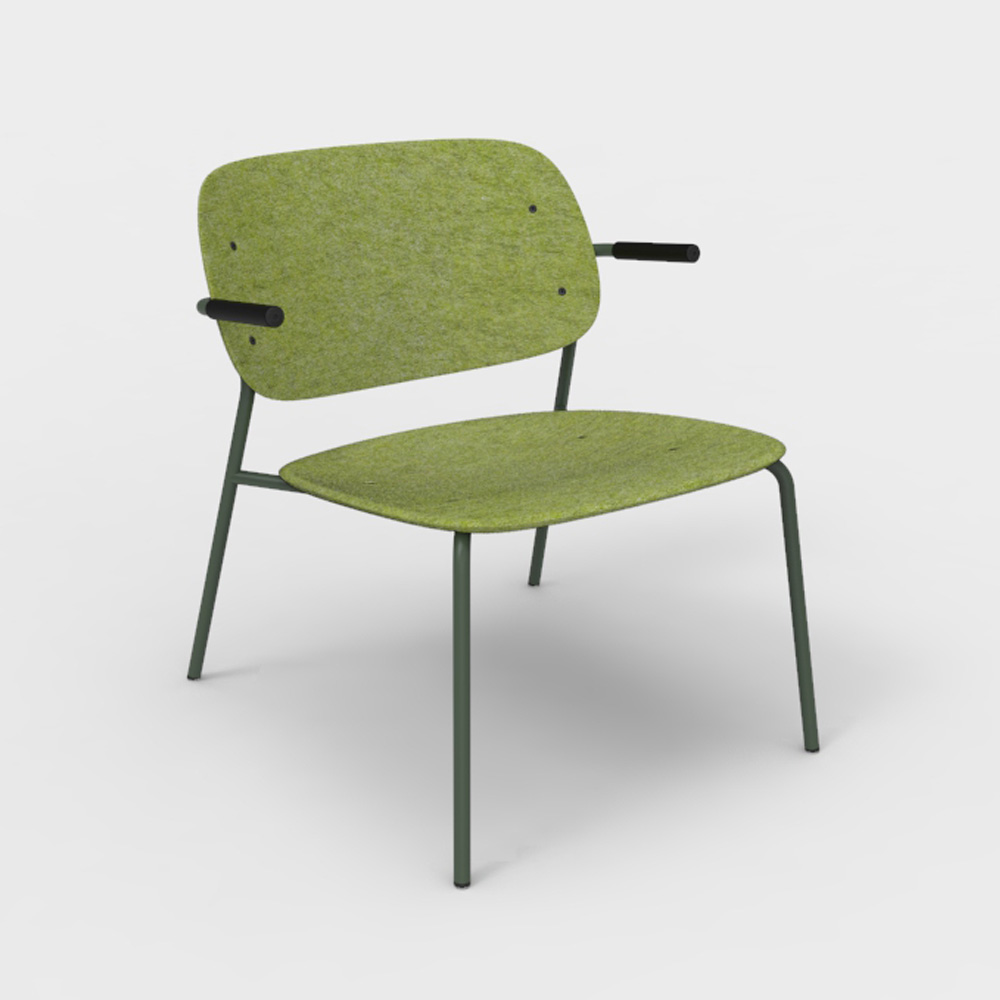 DeVorm_Hale_PET_Felt_Lounge_Chair_Armrests_Green_nojatuoli_01 - Edella De Vorm Hale PET Felt Lounge Chair Armrests nojatuoli