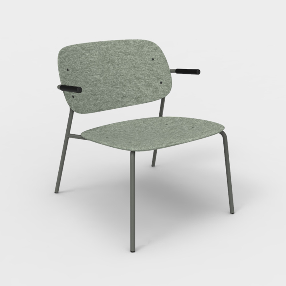 DeVorm_Hale_PET_Felt_Lounge_Chair_Armrests_Olive_nojatuoli_01 - Edella De Vorm Hale PET Felt Lounge Chair Armrests nojatuoli