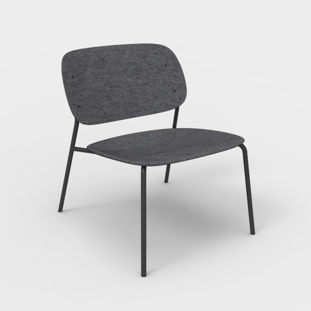 DeVorm_Hale_PET_Felt_Lounge_Chair_Dark_grey_nojatuoli_01 - Edella De Vorm Hale PET Felt Lounge Chair nojatuoli