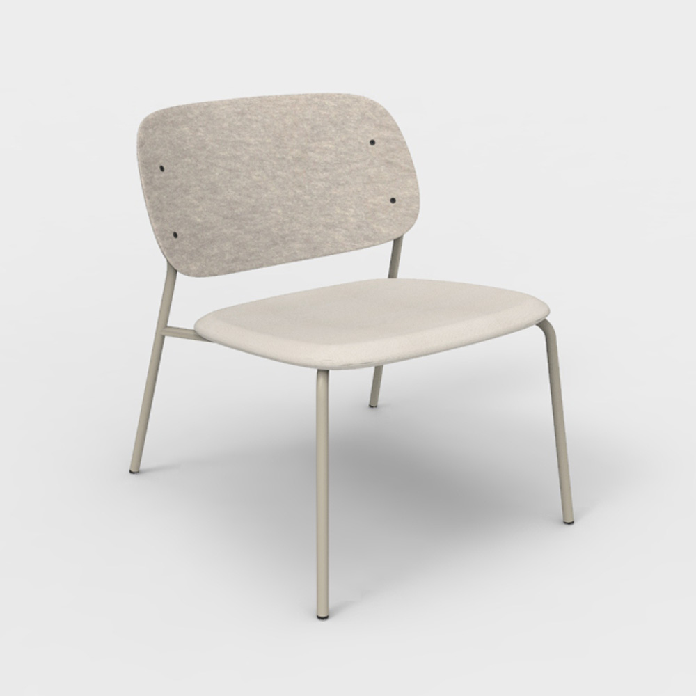 DeVorm_Hale_PET_Felt_Lounge_Chair_Upholstery_Beige_nojatuoli_01 - Edella De Vorm Hale PET Felt Lounge Chair istuinverhoiltu nojatuoli