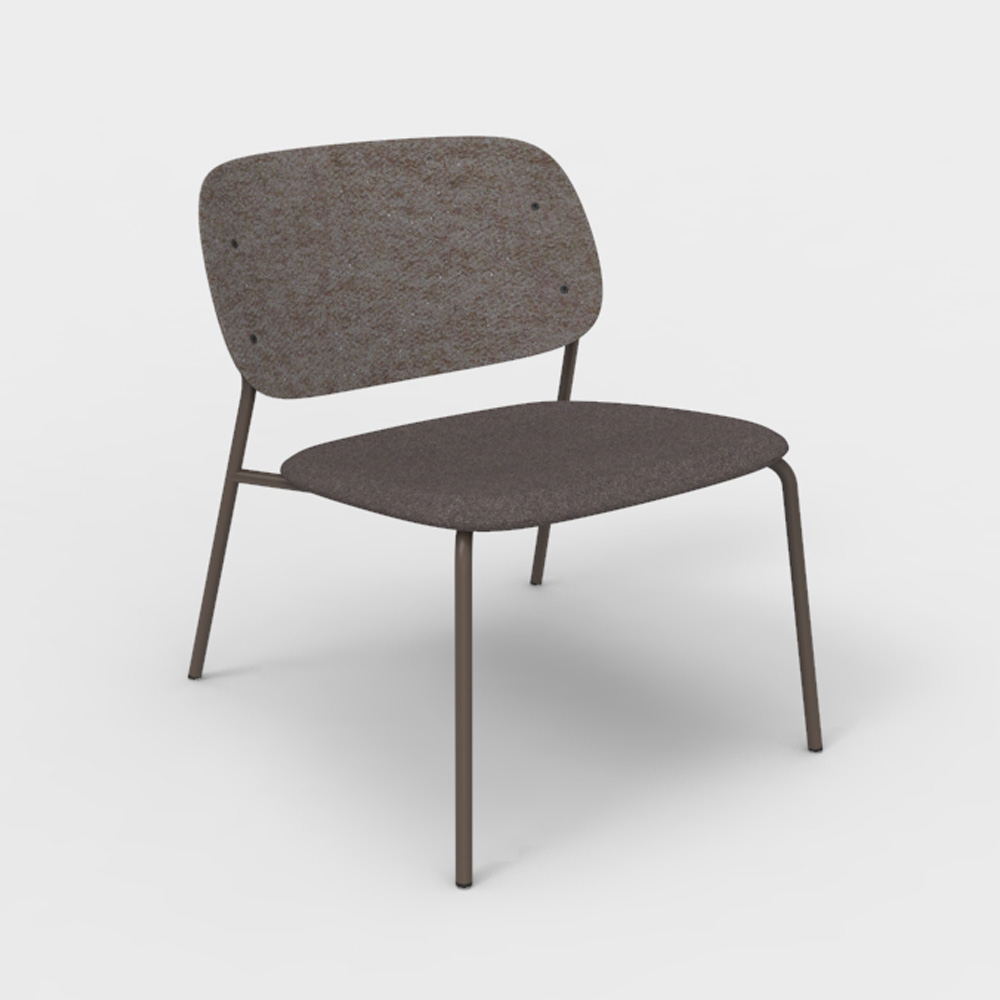 DeVorm_Hale_PET_Felt_Lounge_Chair_Upholstery_Brown_nojatuoli_01 - Edella De Vorm Hale PET Felt Lounge Chair istuinverhoiltu nojatuoli