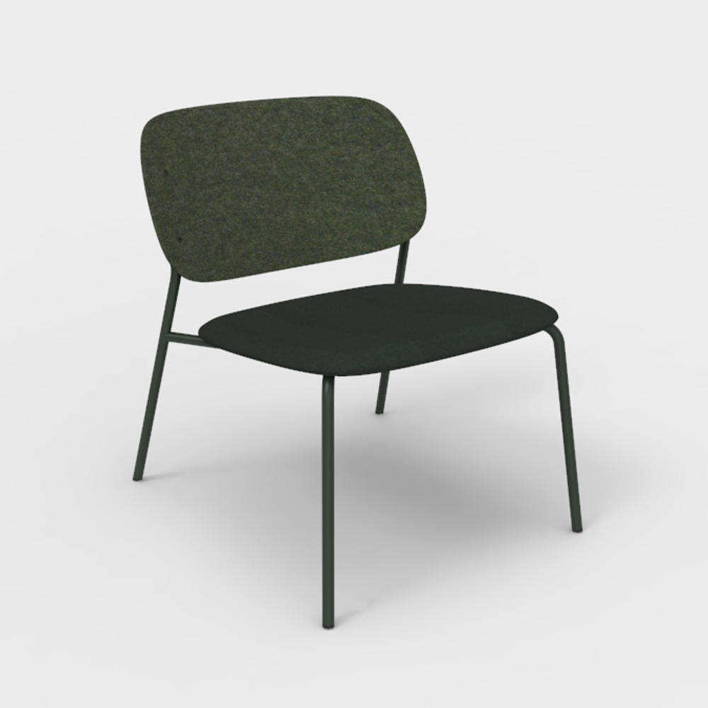 DeVorm_Hale_PET_Felt_Lounge_Chair_Upholstery_Dark_green_nojatuoli_01 - Edella De Vorm Hale PET Felt Lounge Chair istuinverhoiltu nojatuoli