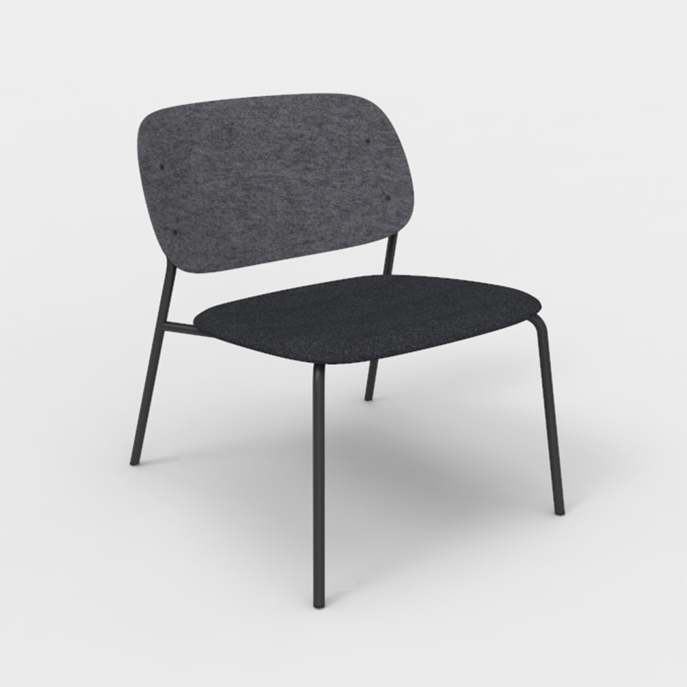 DeVorm_Hale_PET_Felt_Lounge_Chair_Upholstery_Dark_grey_nojatuoli_01 - Edella De Vorm Hale PET Felt Lounge Chair istuinverhoiltu nojatuoli