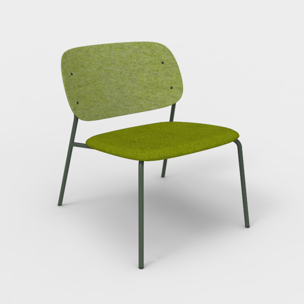 DeVorm_Hale_PET_Felt_Lounge_Chair_Upholstery_Green_nojatuoli_01 - Edella De Vorm Hale PET Felt Lounge Chair istuinverhoiltu nojatuoli