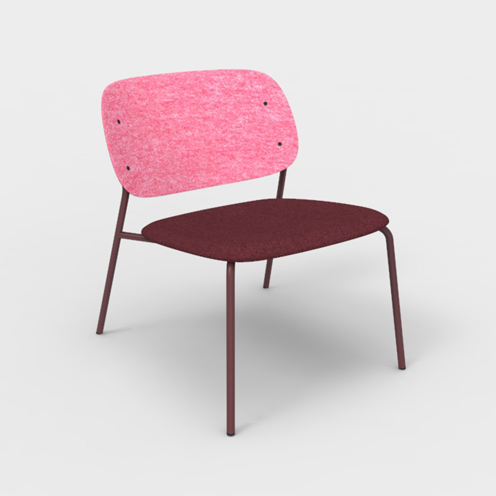 DeVorm_Hale_PET_Felt_Lounge_Chair_Upholstery_Pink_nojatuoli_01 - Edella De Vorm Hale PET Felt Lounge Chair istuinverhoiltu nojatuoli