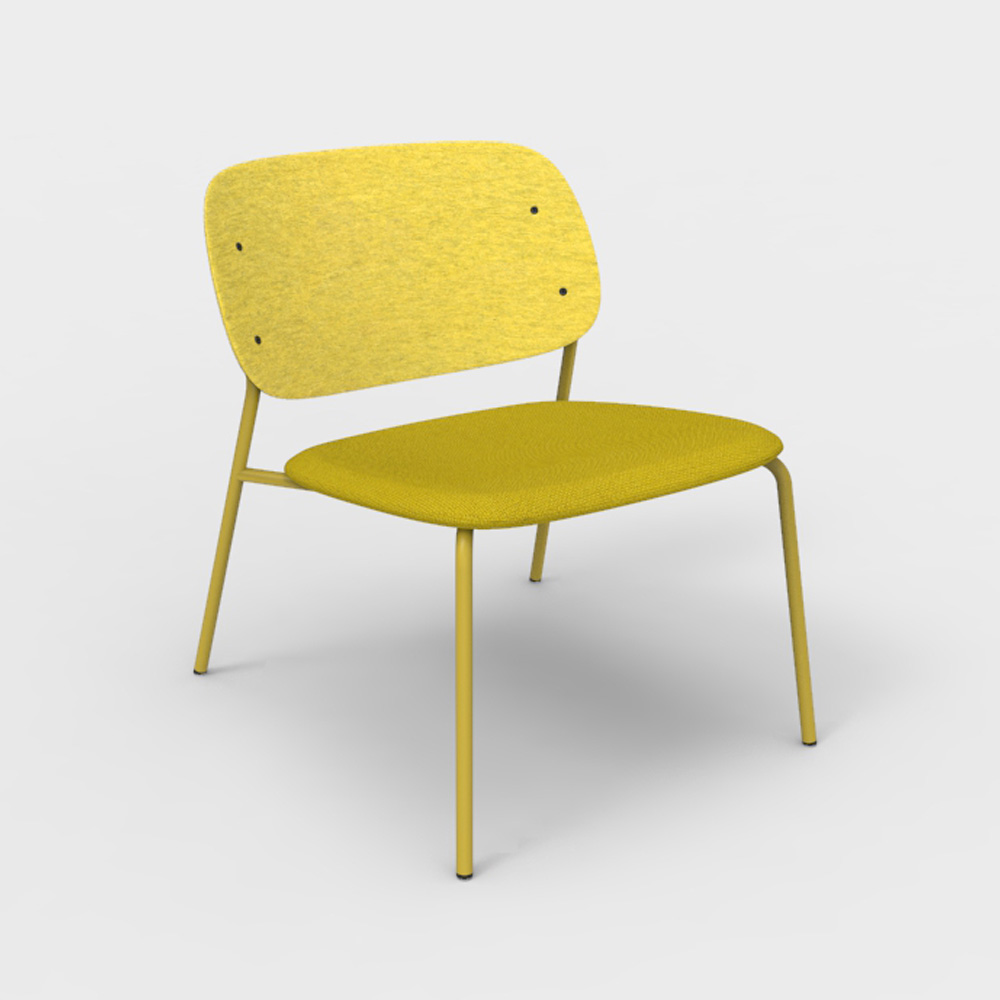DeVorm_Hale_PET_Felt_Lounge_Chair_Upholstery_Yellow_nojatuoli_01 - Edella De Vorm Hale PET Felt Lounge Chair istuinverhoiltu nojatuoli