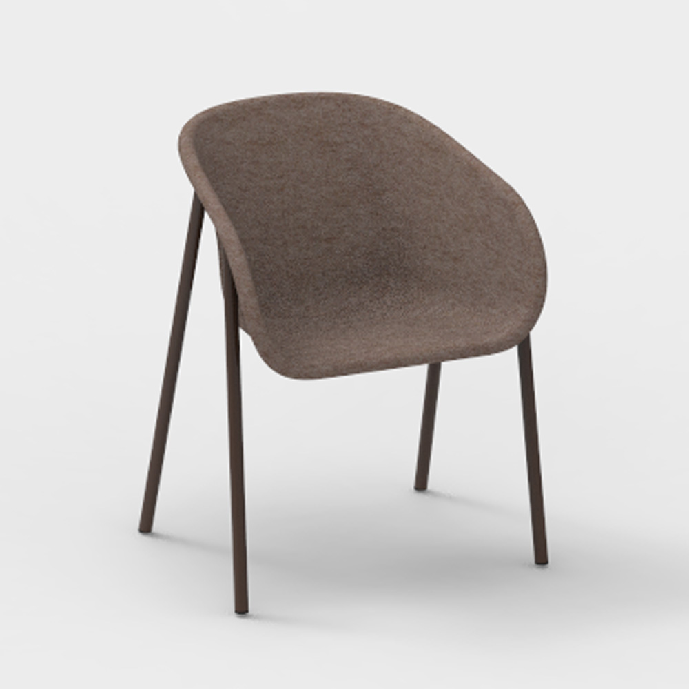 DeVorm_LJ_1_PET_Felt_Armchair_Brown_ravintolatuoli_kuppituoli_01 - Edella De Vorm LJ 1 PET Felt Armchair tuoli