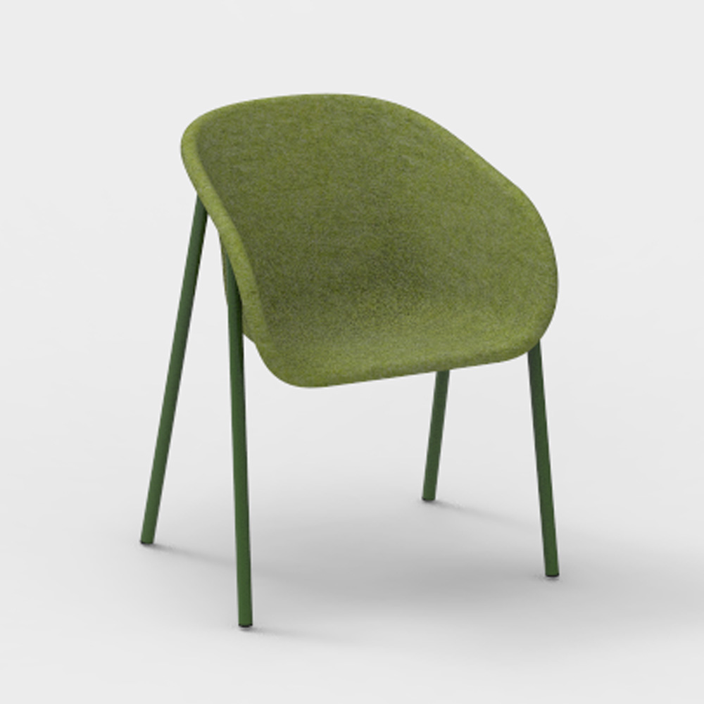 DeVorm_LJ_1_PET_Felt_Armchair_Green_ravintolatuoli_kuppituoli_01 - Edella De Vorm LJ 1 PET Felt Armchair tuoli